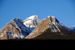 17C Sheol Mountain and Haddo Peak Early Morning From Trans Canada Highway Just Before Lake Louise on Drive From Banff in Winter.jpg